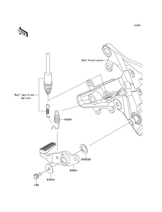ER650 Педаль тормоза