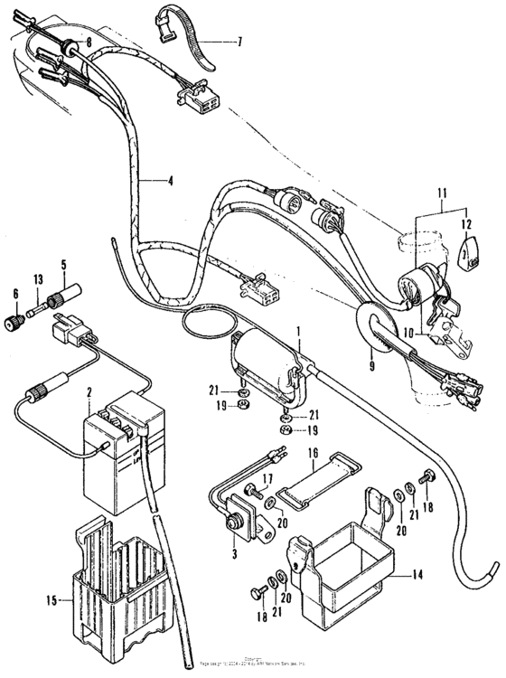 Wire harness + battery