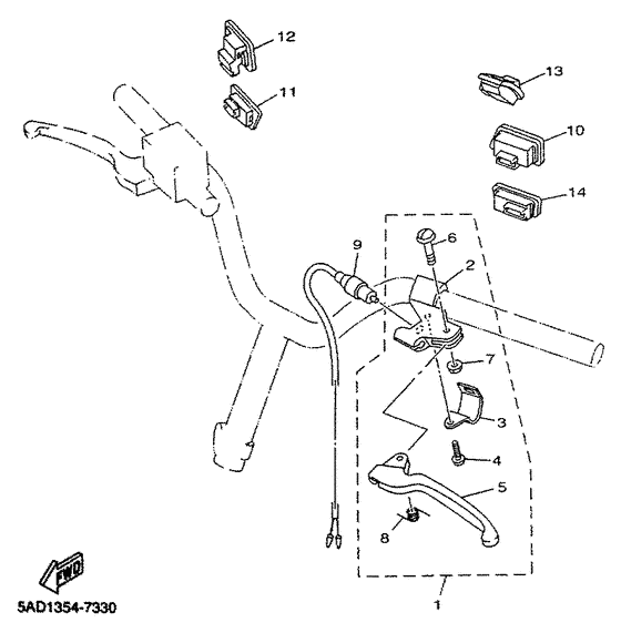 Handle switch. lever