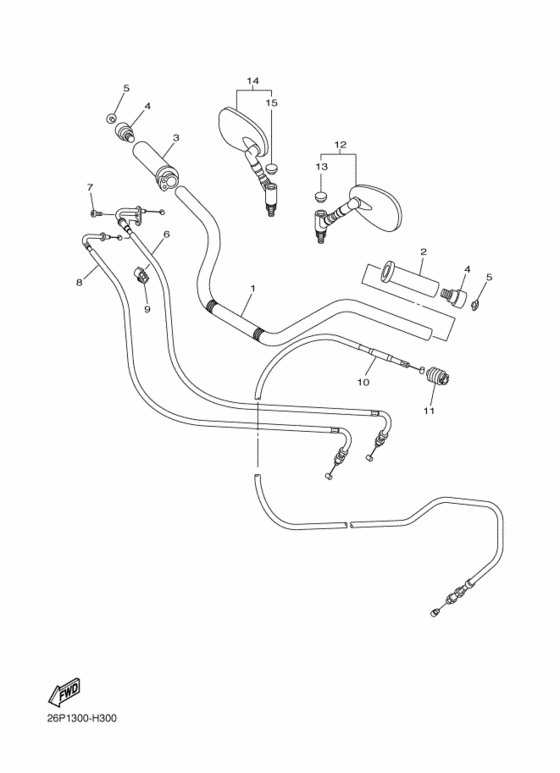 Steering handle & cable