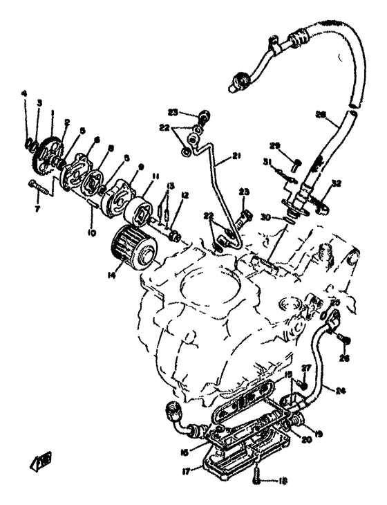 Oil pump. oil cleaner