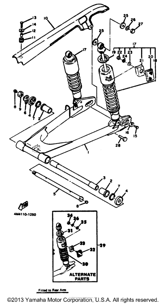 Rear arm-suspension