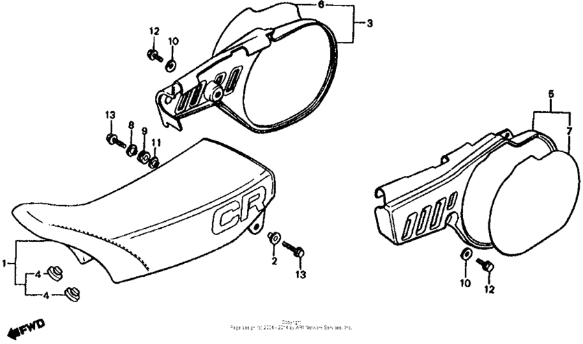 CR60R Seat + side cover