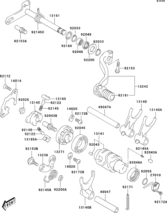 Gear change mechanism(1/2)