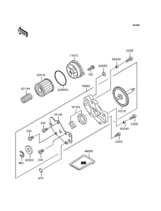  Масляный насос и фильтр