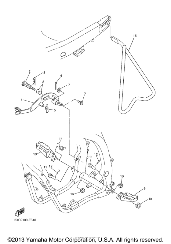 YZ250FX Подножки