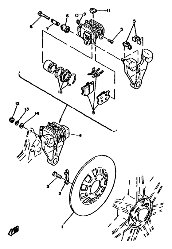 Rear disk brake. caliper