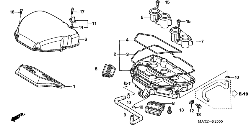 CBR1100XX Воздухоочиститель