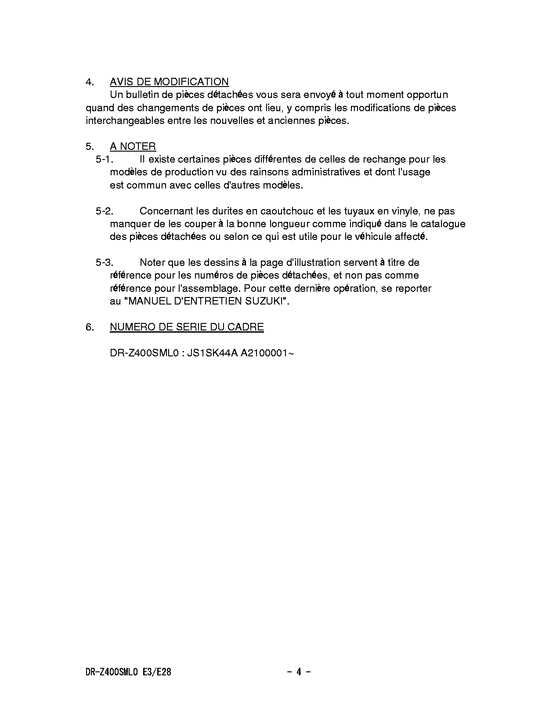 DR-Z400 Catalog preface