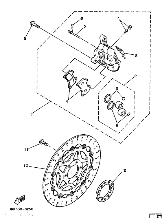 Front brake. caliper