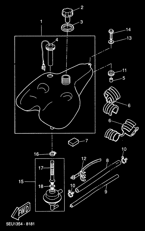 YH50 Топливный бак