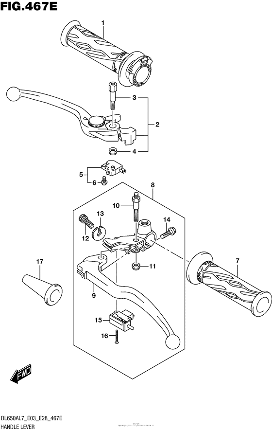 Handle Lever (Dl650Xal7 E28)
