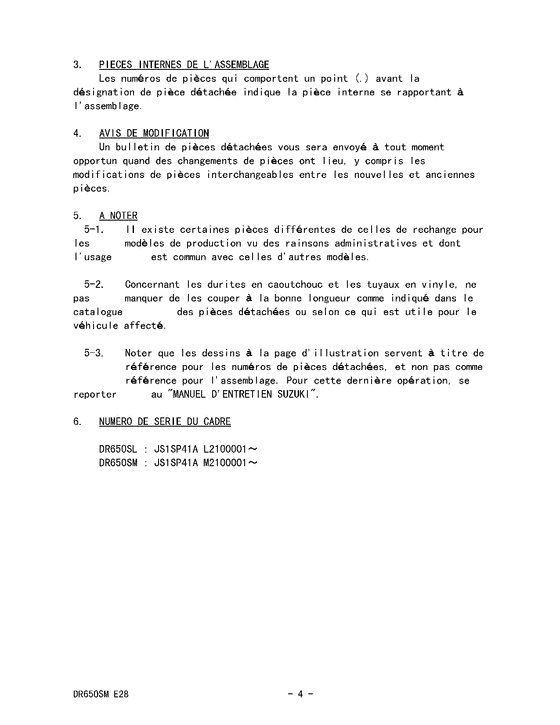 DR650 Catalog preface