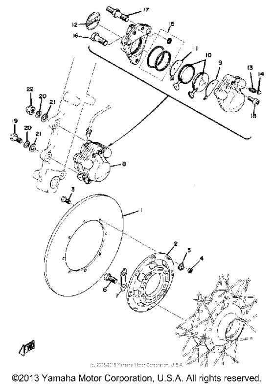 Disk brake caliper