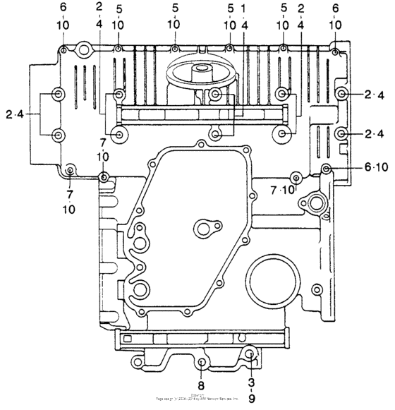 Bolt + washer (lower crankcase)