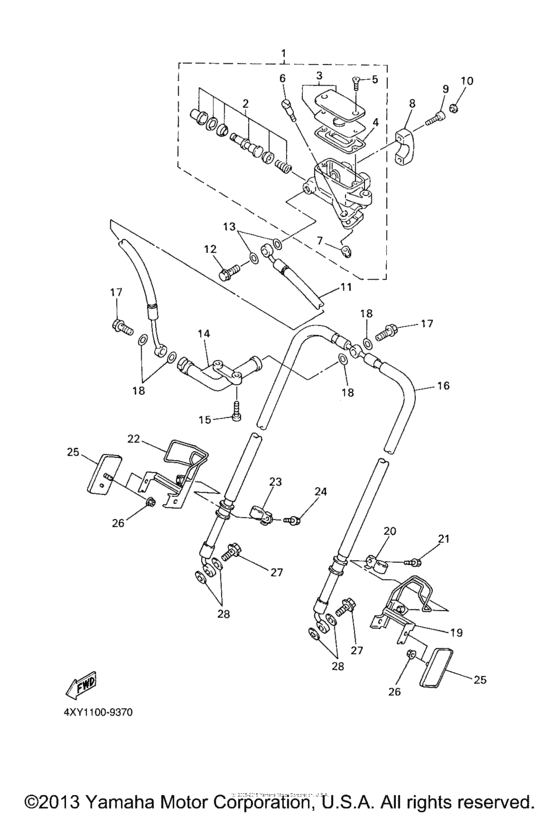 XVZ13TFMS Главный тормозной цилиндр