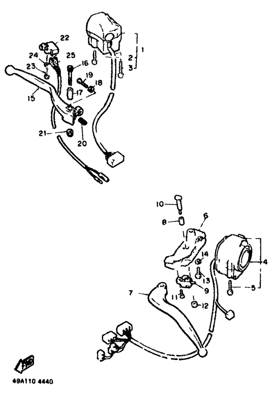 Handle switch. lever