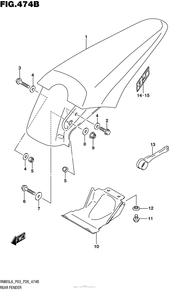 Rear Fender (Rm85L6 P28)