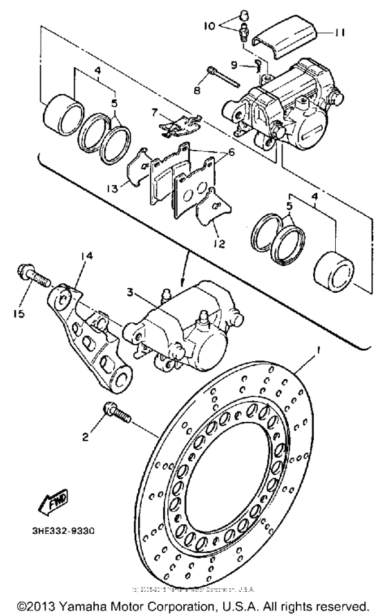 FZR600WC Задний суппорт