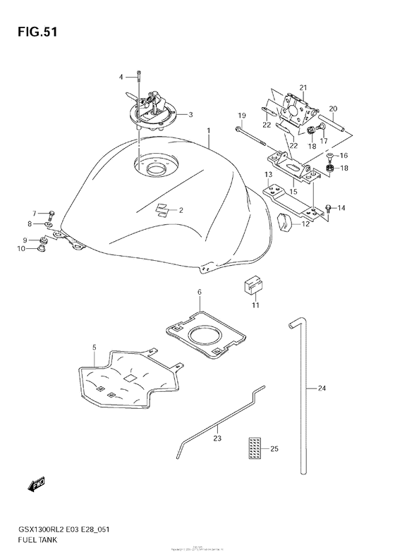 Fuel Tank (Gsx1300R L2 E33)