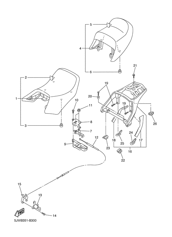 FJR1300A Сиденье