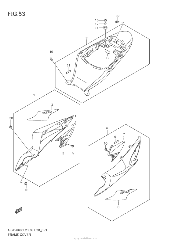 GSX-R600 Frame Cover (Glr)