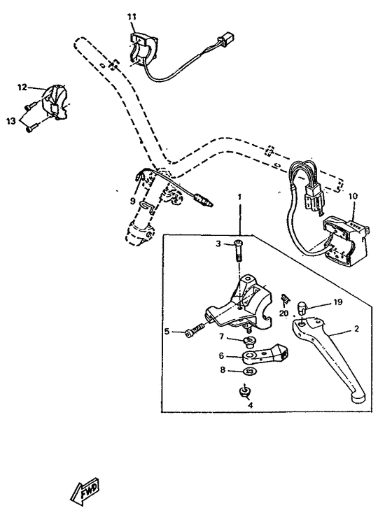 Handle switch. lever
