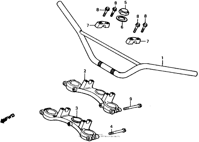 Handlebar + top bridge