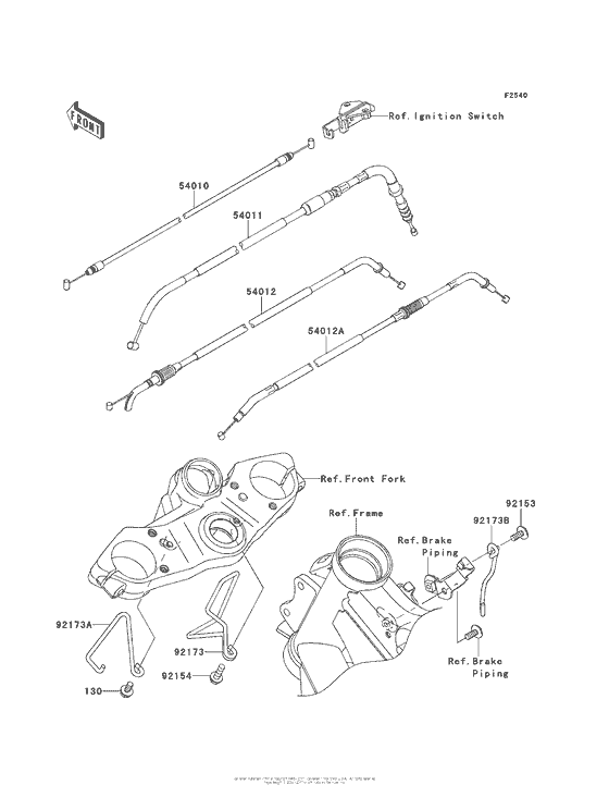 KLE650 Тросы управления