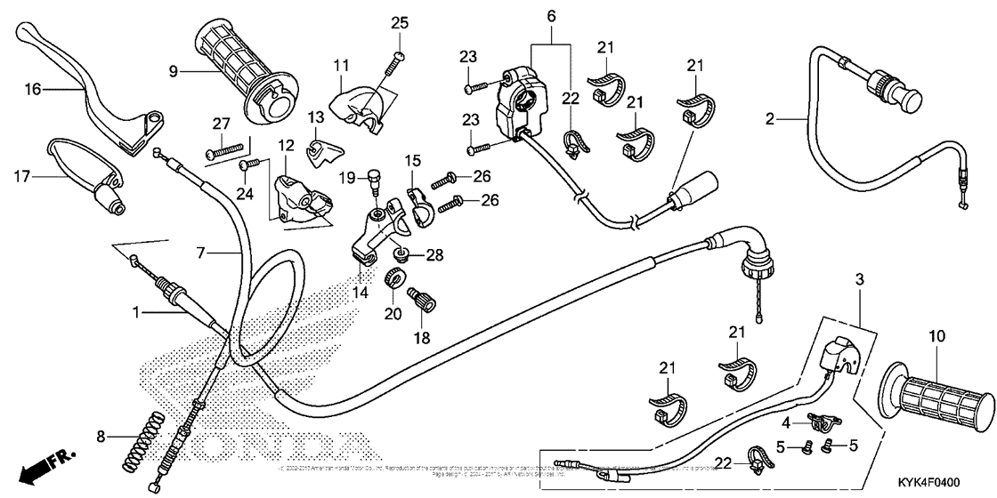 Handle Lever + Switch + Cable