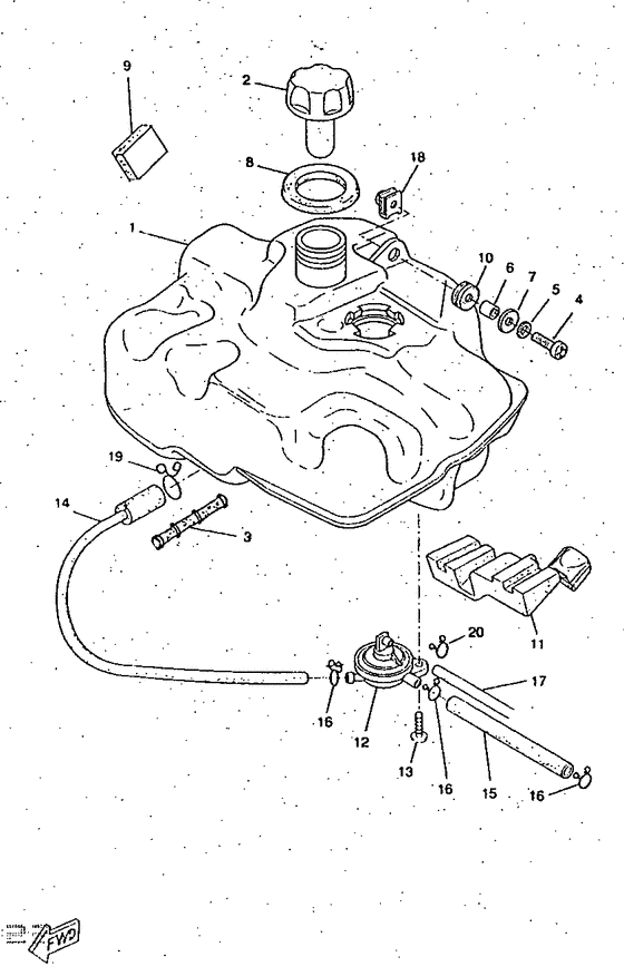 CW50RS Топливный бак