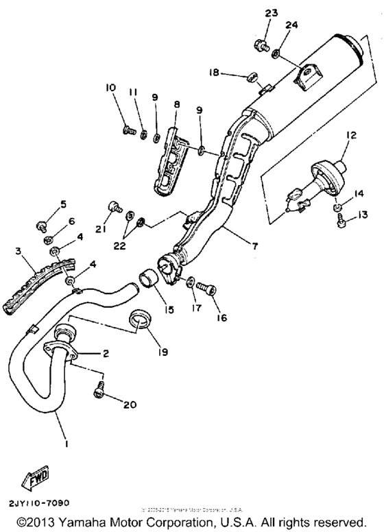 TW200W Выхлопная система