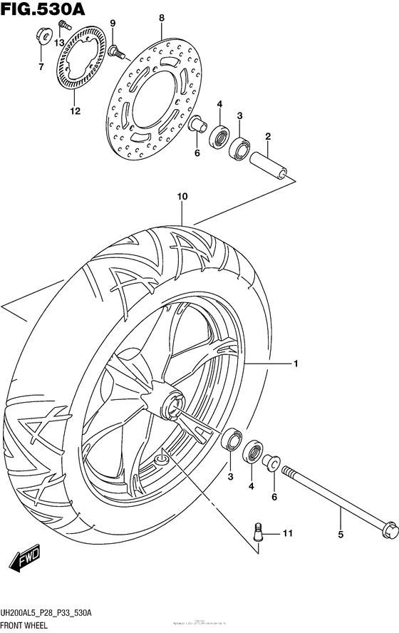 Front Wheel (Uh200Al5 P28)