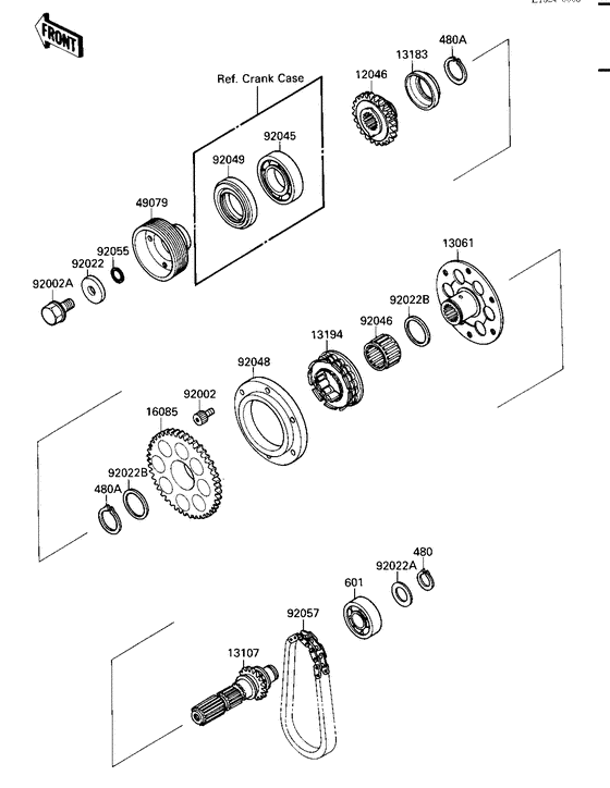 ZX750 Вал генератора