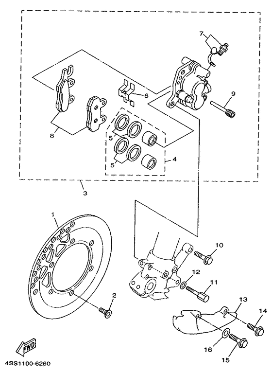 Front brake. caliper