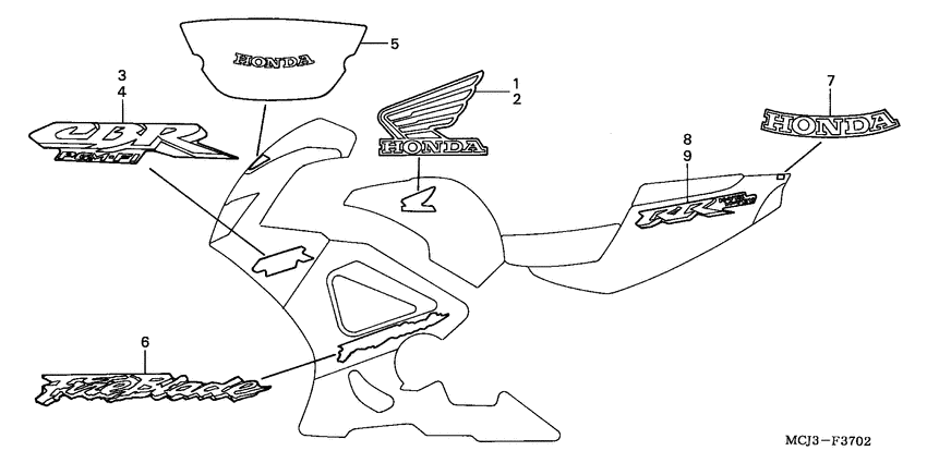 CBR900RR Stripe / mark
