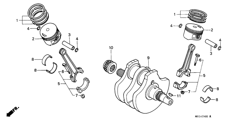 Crankshaft/piston