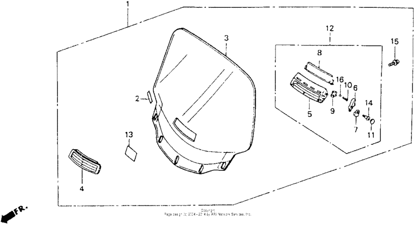 Windscreen set 92