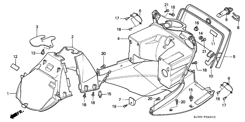 Front fender/leg shield