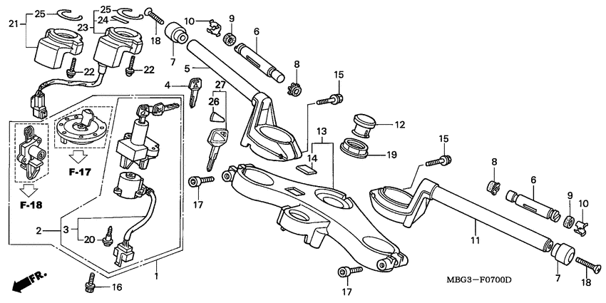 Handle pipe/top bridge