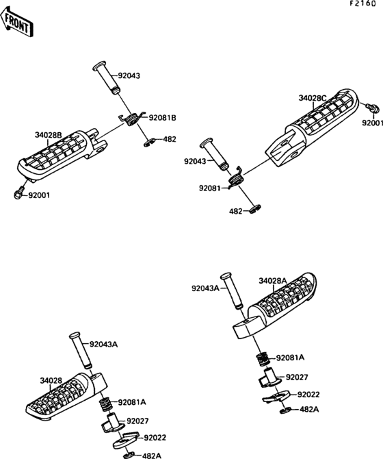 KR250 Подножки