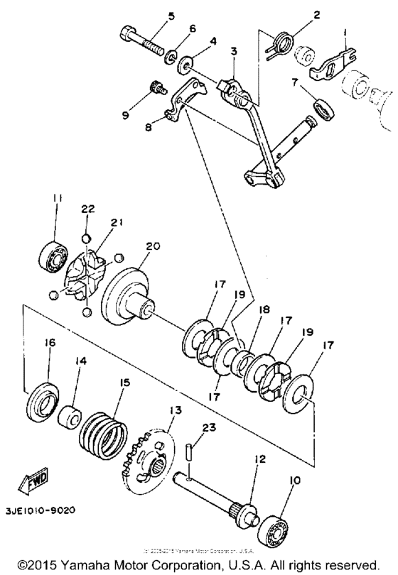 YZ250A Регулятор,вед .звезда