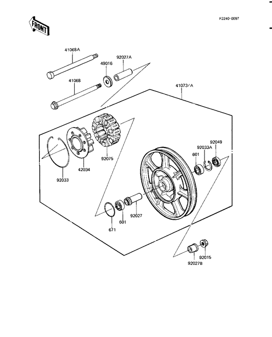 Rear wheel/hub