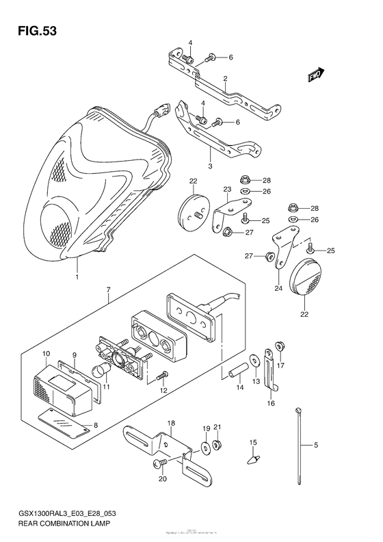Rear Combination Lamp (Gsx1300Ral3 E33)