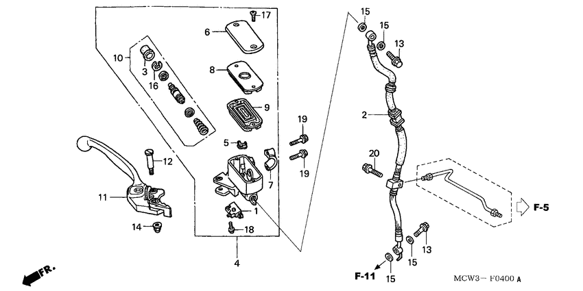 Fr. brake master cylinder