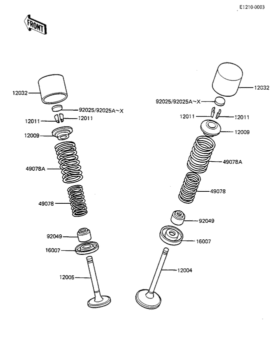 KZ1100 Клапана