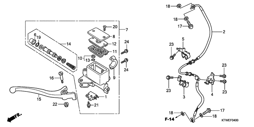 Fr. brake master cylinder