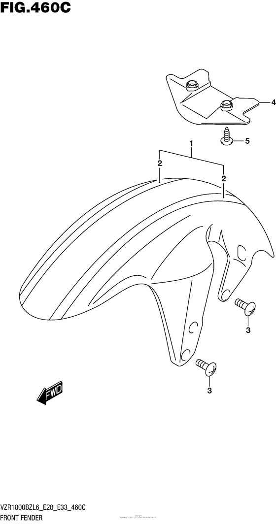 Front Fender (For Bbd)  (Vzr1800Bzl6 E33)