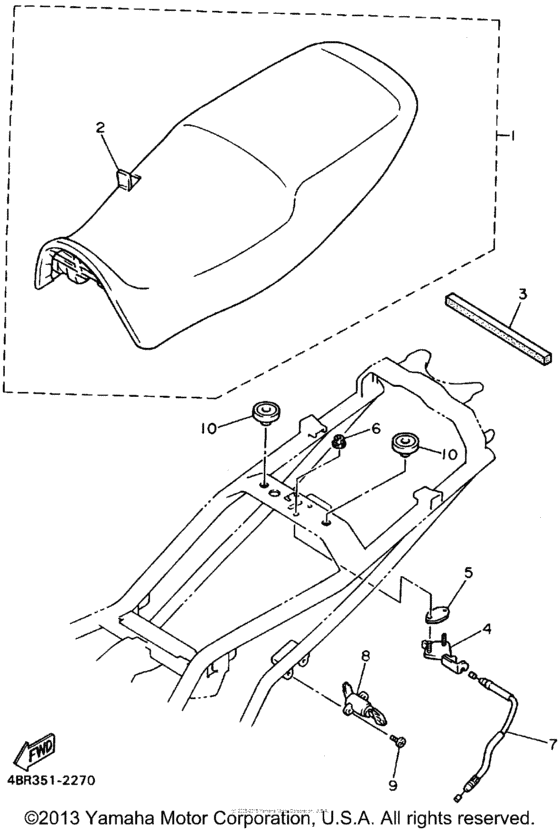 XJ600SFC Сиденье