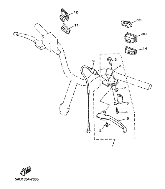 Handle switch. lever